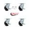Service Caster 4 Inch Polyolefin Caster Set with Ball Bearings 4 Swivel Lock 2 Brake SCC SCC-30CS420-POB-TLB-BSL-2-TLB-2 - alternate 2